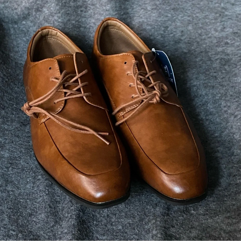 George Shoes Mens Size 13 Oxford Lace-Up Design Brown‎ Dress Shoes New